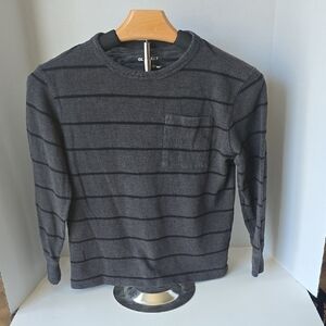 Old Navy Charcoal and Black Striped Long Sleeve Tee